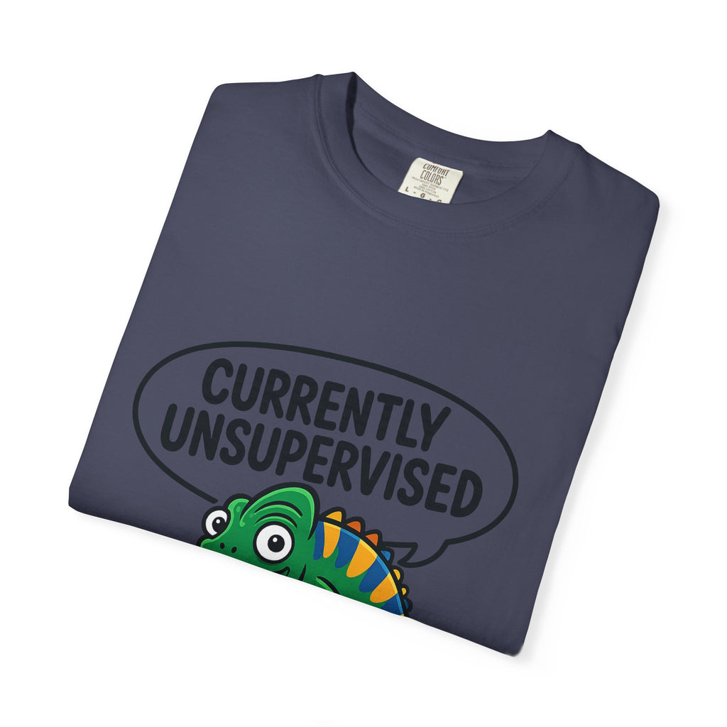Whimsical Unisex T-Shirt, Currently Unsupervised Shirt, Fun Gift for Teens, Robot Graphic Tee, Casual Everyday Wear