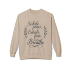 Mindfulness Crewneck Sweatshirt, Cozy Sweatshirt, Inspirational Apparel, Relaxation Gift, Gift for Yogis, Meditation Wear