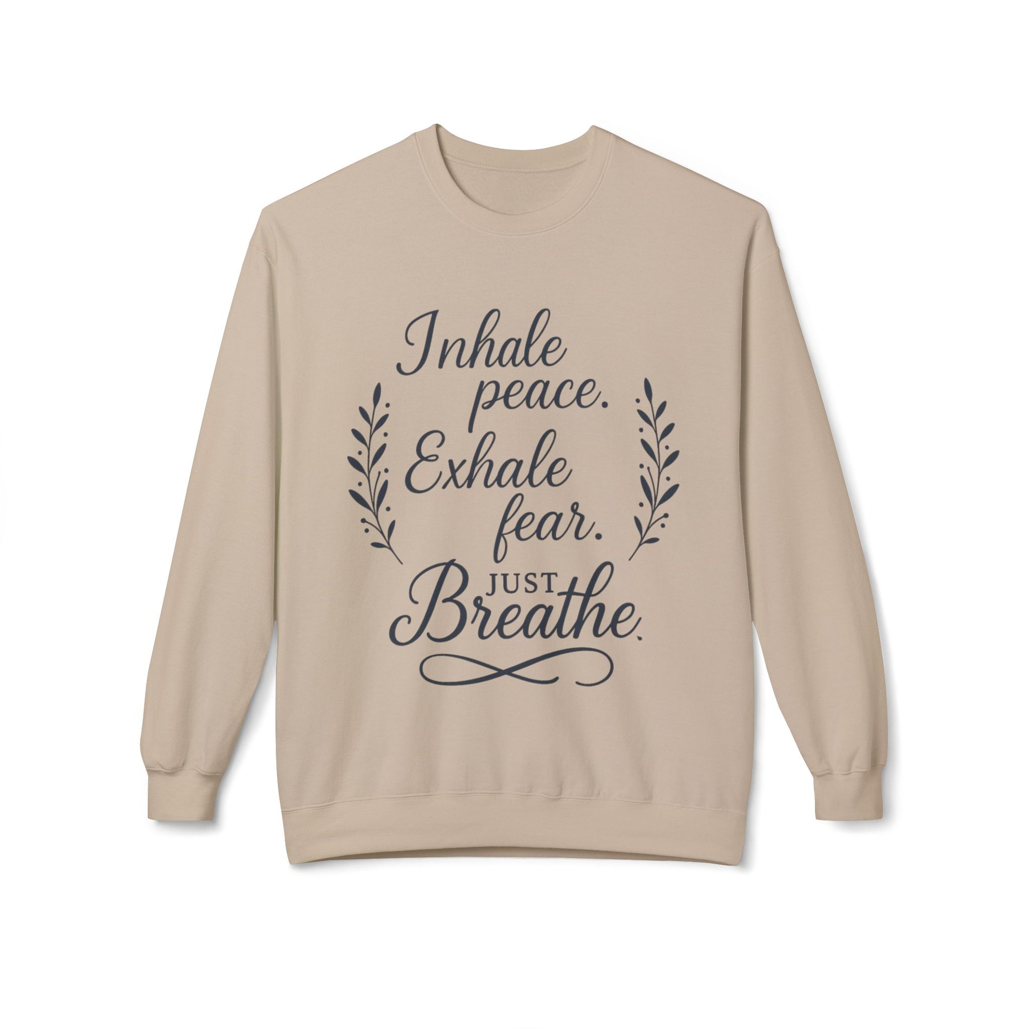 Mindfulness Crewneck Sweatshirt, Cozy Sweatshirt, Inspirational Apparel, Relaxation Gift, Gift for Yogis, Meditation Wear