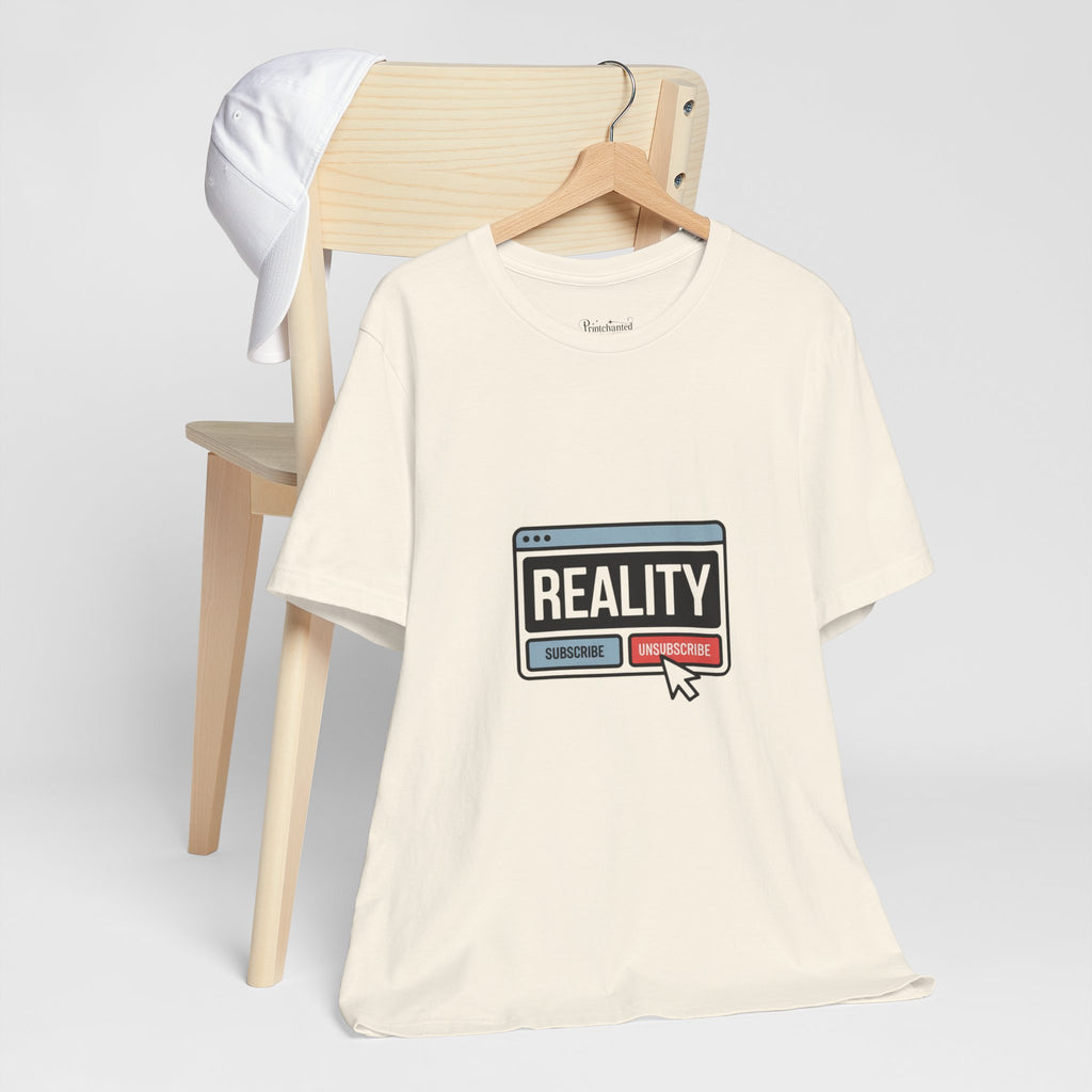 Reality Click Unisex Tee, Funny Graphic Shirt, Casual Wear, Geeky Apparel, Gift for Him/Her, Cool Tee for Everyday Style