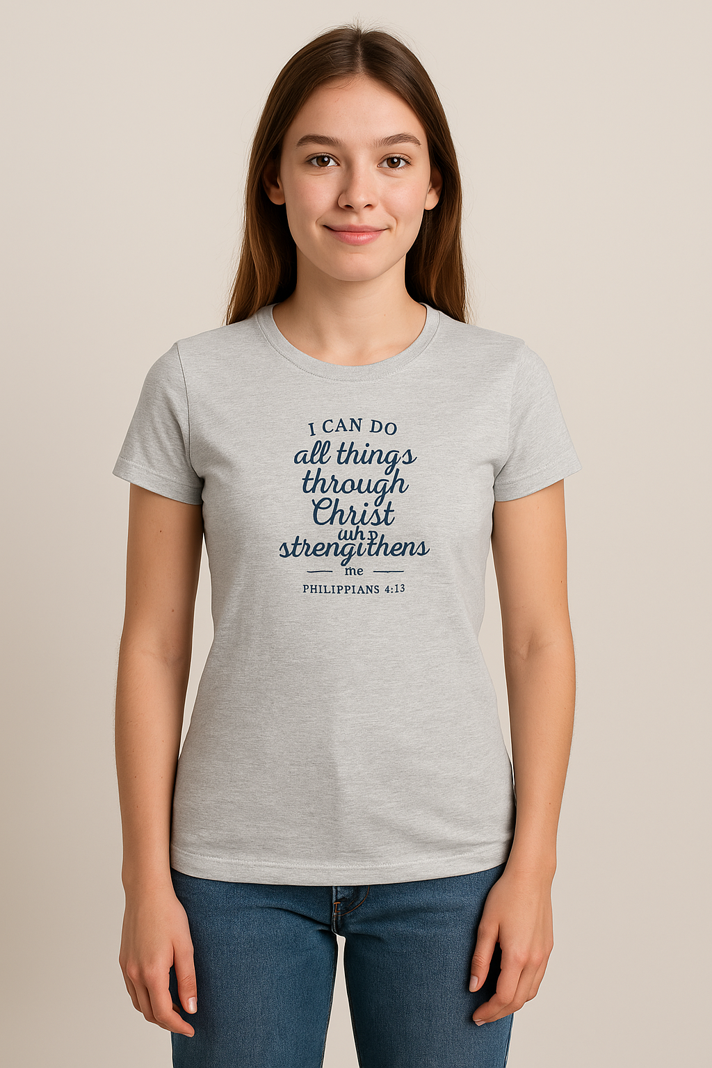 Inspirational Women's Tee, Christian Motivational Shirt, Faith-Based Gift, Empowering Top, Casual Everyday Wear, Versatile Style