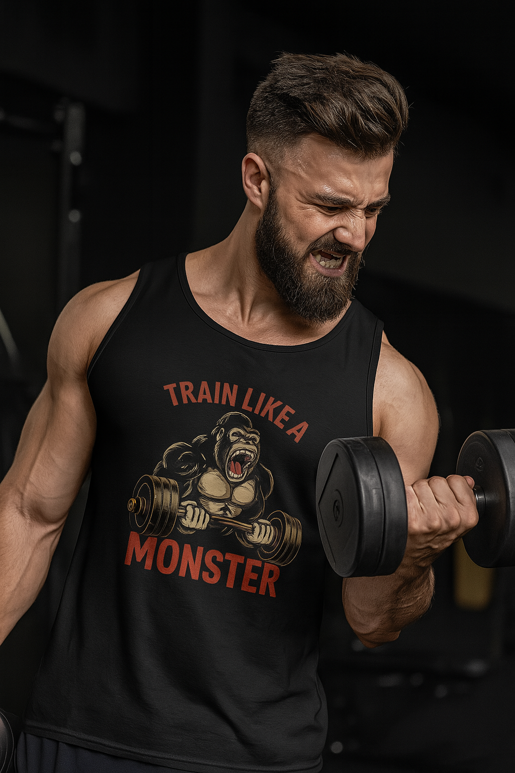 Weightlifting Monster Tank Top for Gym Lovers, Fitness Apparel, Workout Gear, Muscle Motivational Tee, Gym Gift
