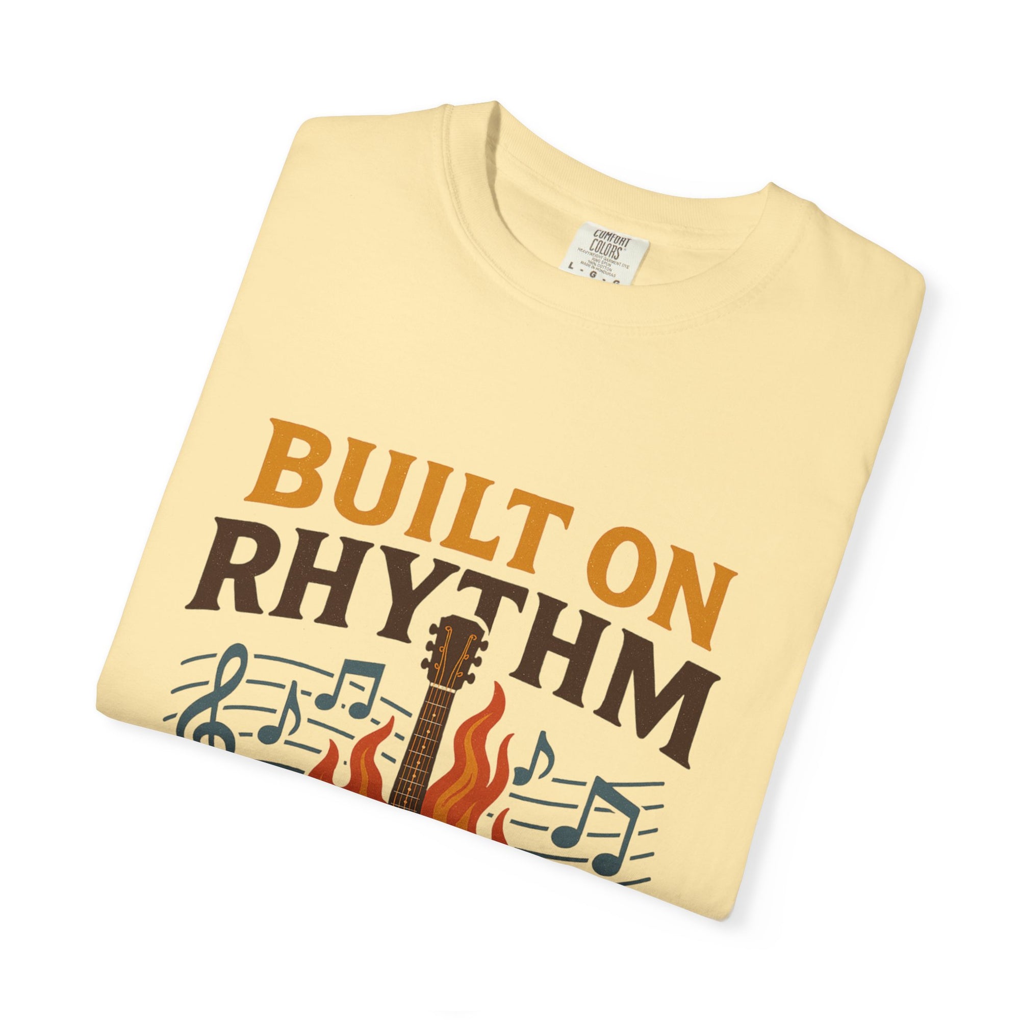 Rhythmic Fire T-Shirt, Music Lover Tee, Festival Apparel, Unisex Gift, Casual Wear, Band Merchandise
