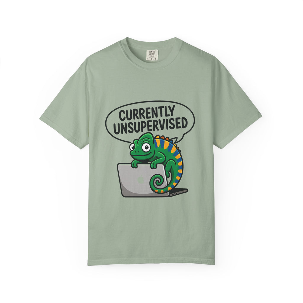 Whimsical Unisex T-Shirt, Currently Unsupervised Shirt, Fun Gift for Teens, Robot Graphic Tee, Casual Everyday Wear