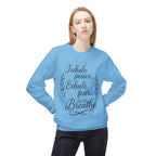Mindfulness Crewneck Sweatshirt, Cozy Sweatshirt, Inspirational Apparel, Relaxation Gift, Gift for Yogis, Meditation Wear