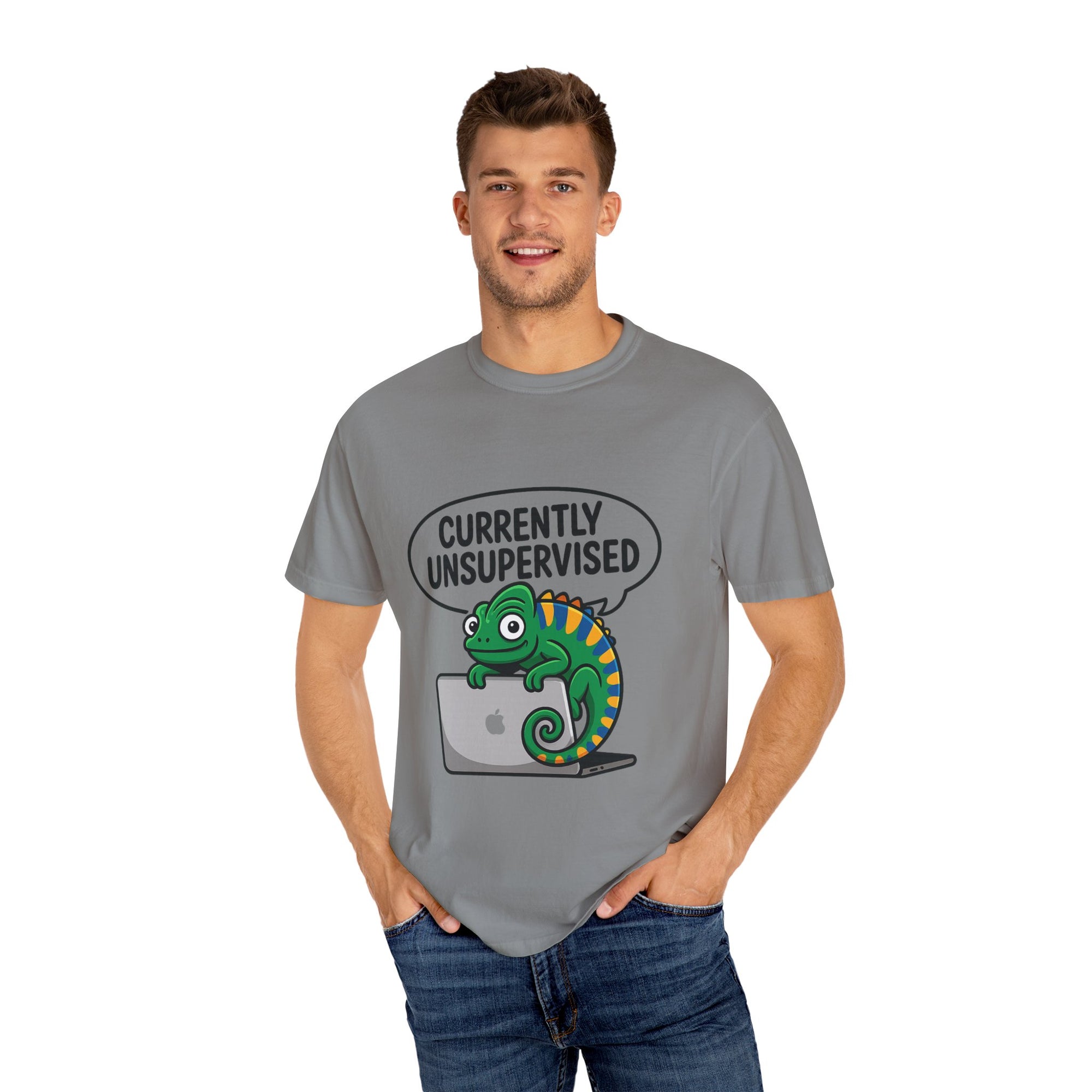 Whimsical Unisex T-Shirt, Currently Unsupervised Shirt, Fun Gift for Teens, Robot Graphic Tee, Casual Everyday Wear