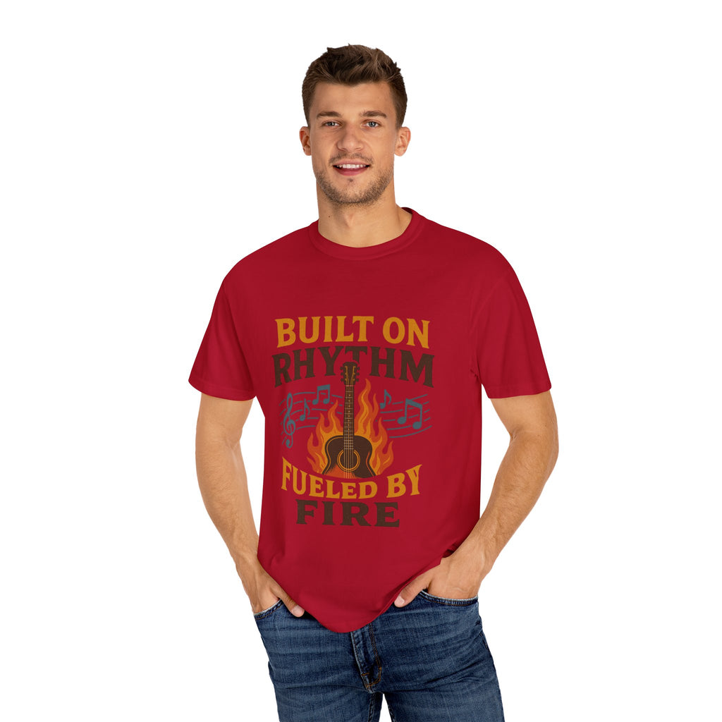 Rhythmic Fire T-Shirt, Music Lover Tee, Festival Apparel, Unisex Gift, Casual Wear, Band Merchandise