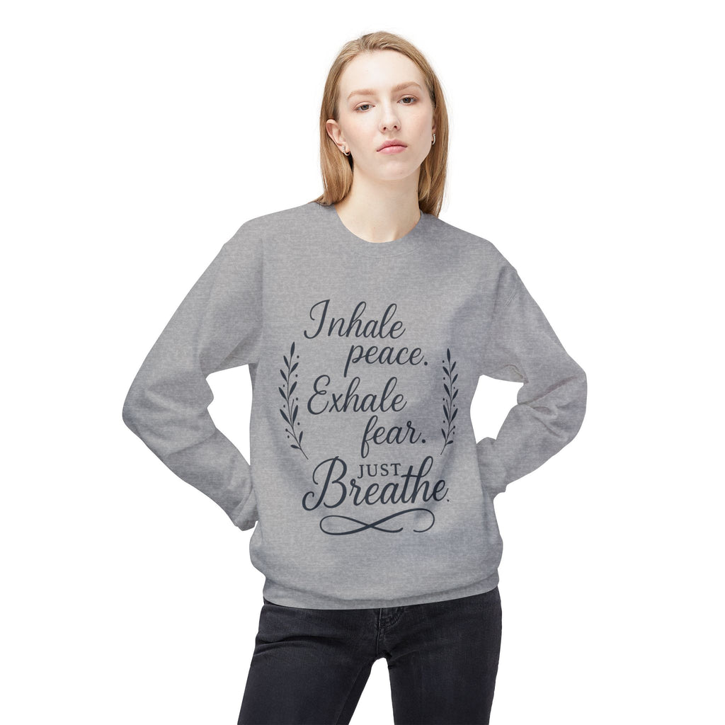 Mindfulness Crewneck Sweatshirt, Cozy Sweatshirt, Inspirational Apparel, Relaxation Gift, Gift for Yogis, Meditation Wear