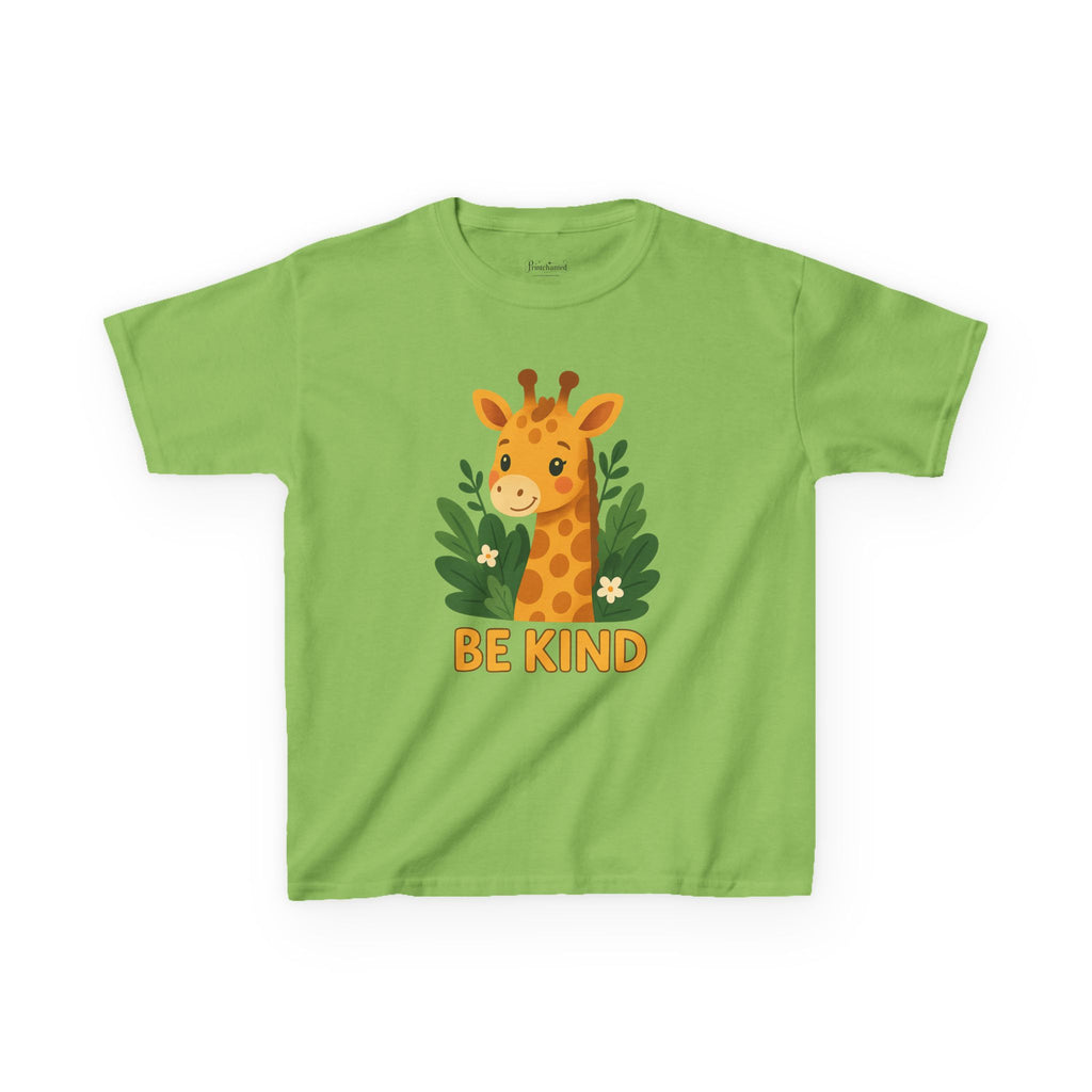 Kids Giraffe Tee - Be Kind T-Shirt, Children's Graphic Tee, Eco-Friendly Cotton Tee, Gift for Kids, Toddler Birthday Shirt