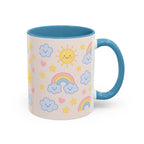 Whimsical Coffee Mug - Rainbow Sunshine Cloud Design, Cute Gift for Kids, Cheerful Home Decor, Perfect for Birthdays, Coffee Lover