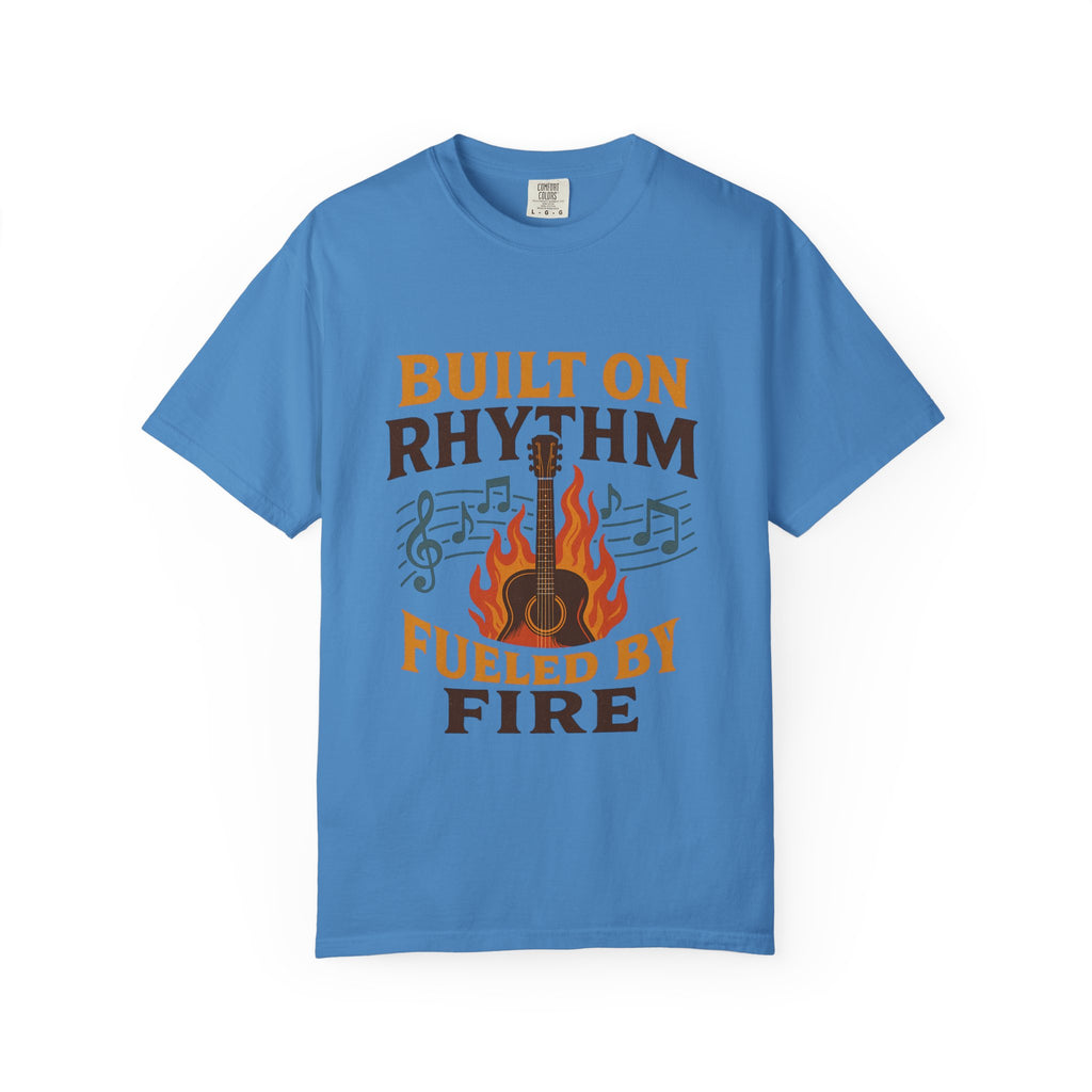 Rhythmic Fire T-Shirt, Music Lover Tee, Festival Apparel, Unisex Gift, Casual Wear, Band Merchandise