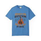Rhythmic Fire T-Shirt, Music Lover Tee, Festival Apparel, Unisex Gift, Casual Wear, Band Merchandise