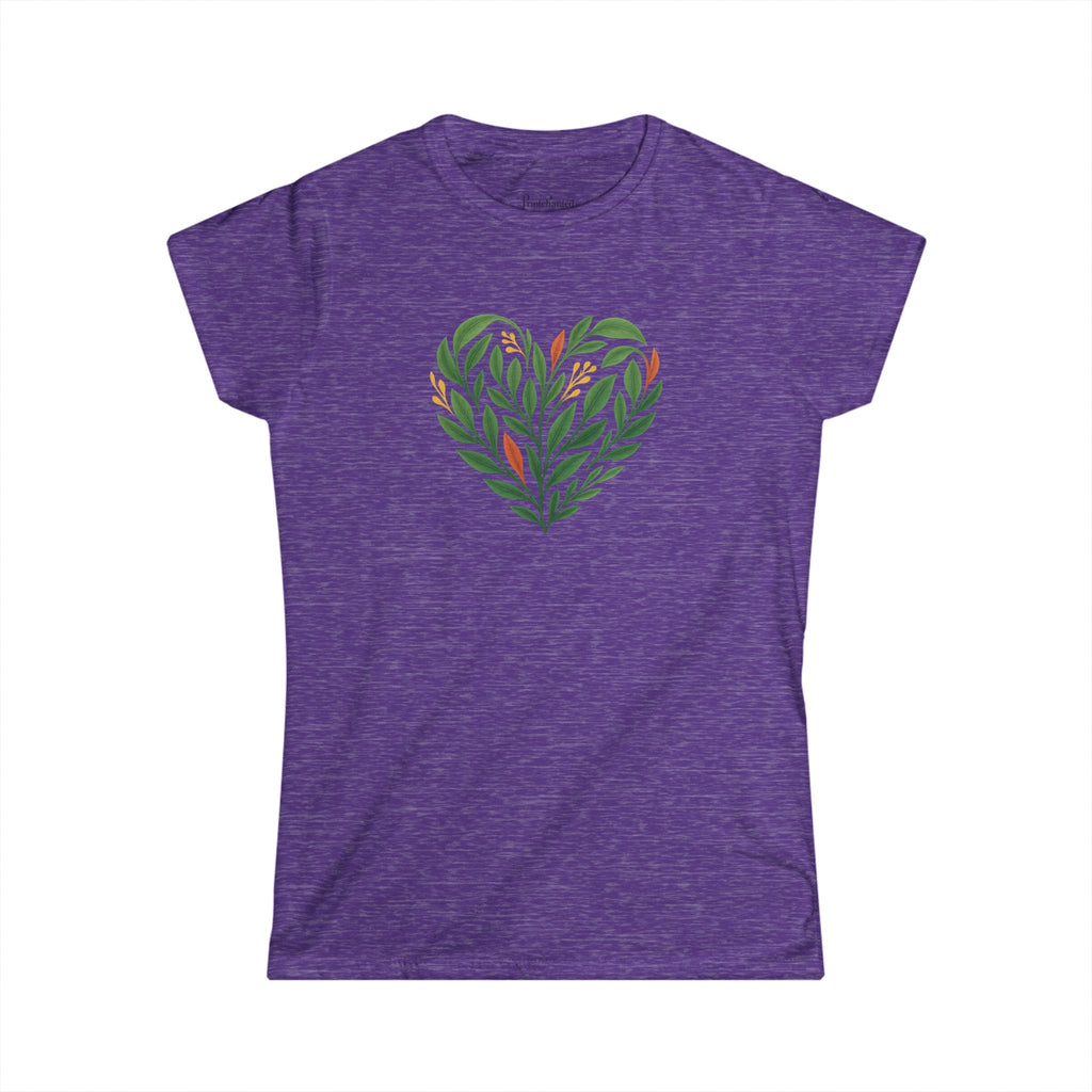 Women's Floral Heart Tee, Eco-Friendly T-Shirt, Gift for Nature Lovers, Casual Outfit, Perfect for Valentine's Day, Mother's Day