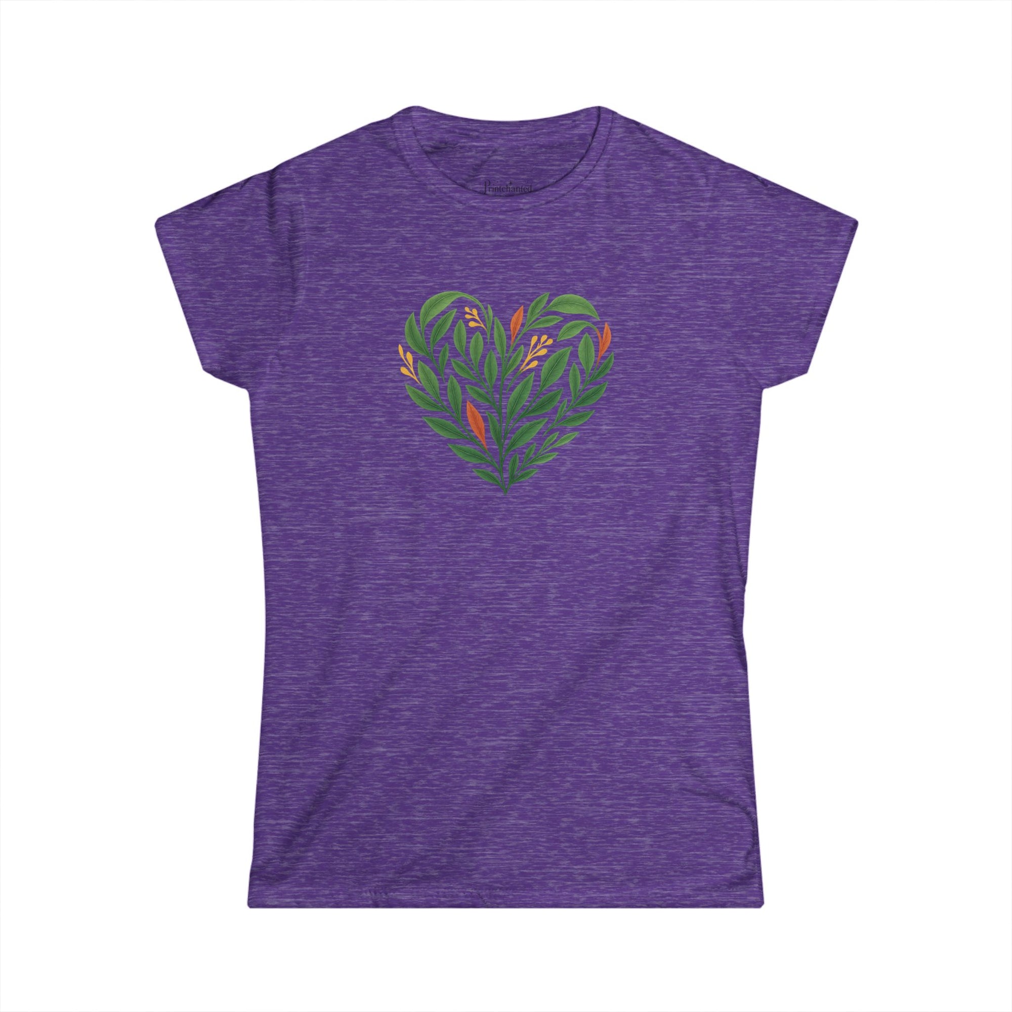 Women's Floral Heart Tee, Eco-Friendly T-Shirt, Gift for Nature Lovers, Casual Outfit, Perfect for Valentine's Day, Mother's Day