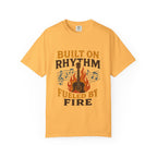 Rhythmic Fire T-Shirt, Music Lover Tee, Festival Apparel, Unisex Gift, Casual Wear, Band Merchandise