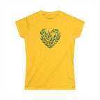 Women's Floral Heart Tee, Eco-Friendly T-Shirt, Gift for Nature Lovers, Casual Outfit, Perfect for Valentine's Day, Mother's Day