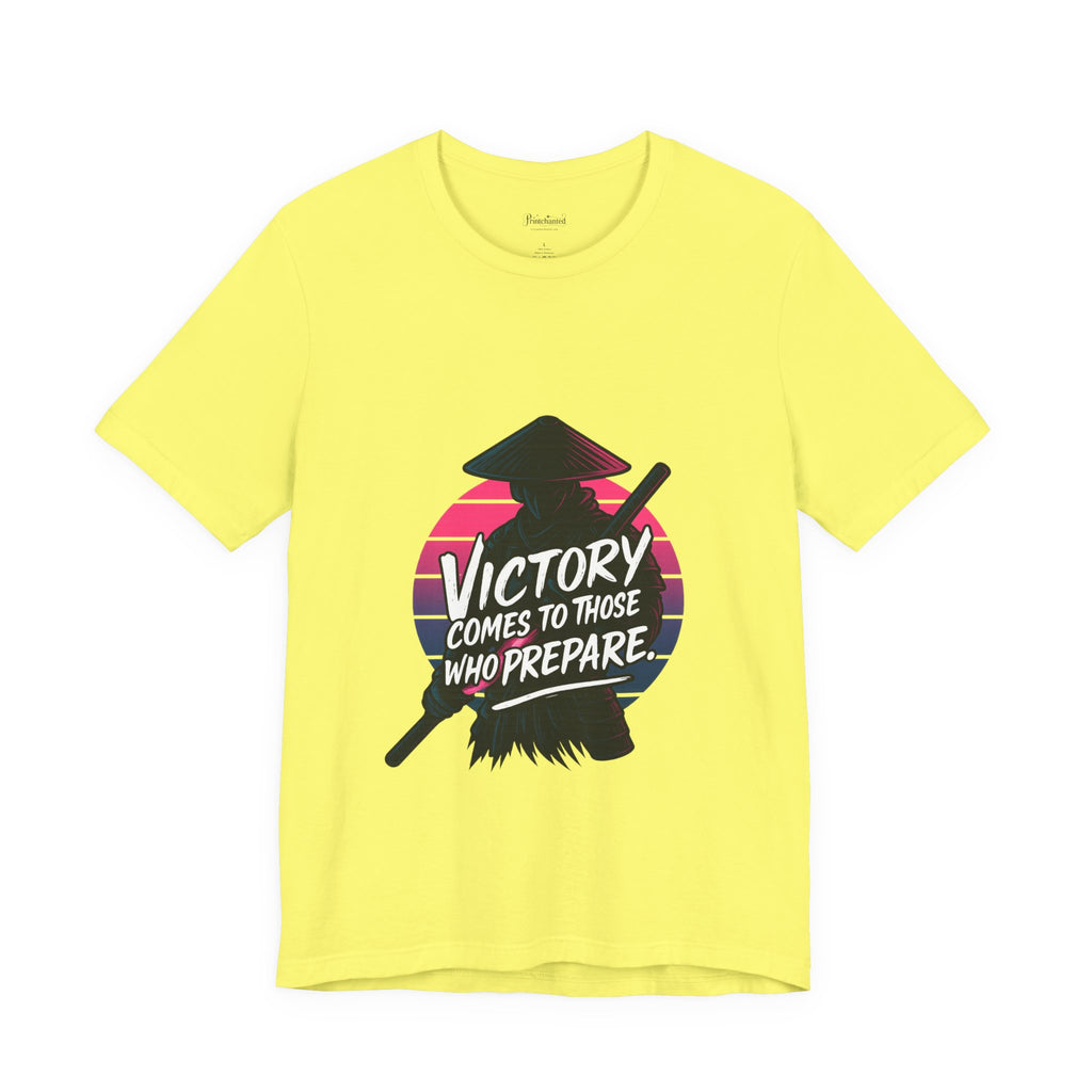 Victory Comes to Those Who Prepare Tee, Motivational T-Shirt, Unisex Graphic Tee, Inspirational Casual Wear, Gift for Gamers and Coaches