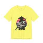 Victory Comes to Those Who Prepare Tee, Motivational T-Shirt, Unisex Graphic Tee, Inspirational Casual Wear, Gift for Gamers and Coaches
