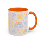 Whimsical Coffee Mug - Rainbow Sunshine Cloud Design, Cute Gift for Kids, Cheerful Home Decor, Perfect for Birthdays, Coffee Lover