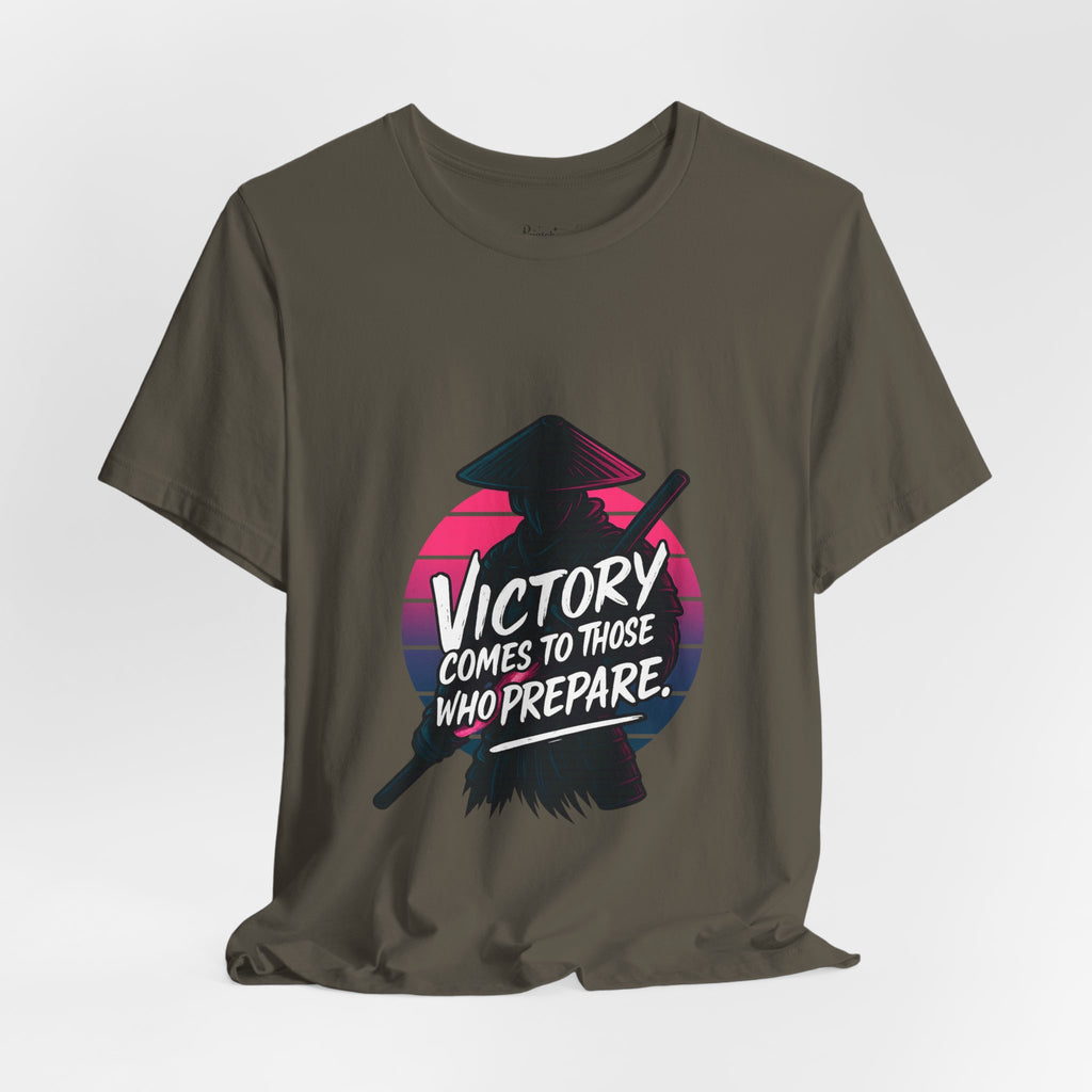 Victory Comes to Those Who Prepare Tee, Motivational T-Shirt, Unisex Graphic Tee, Inspirational Casual Wear, Gift for Gamers and Coaches