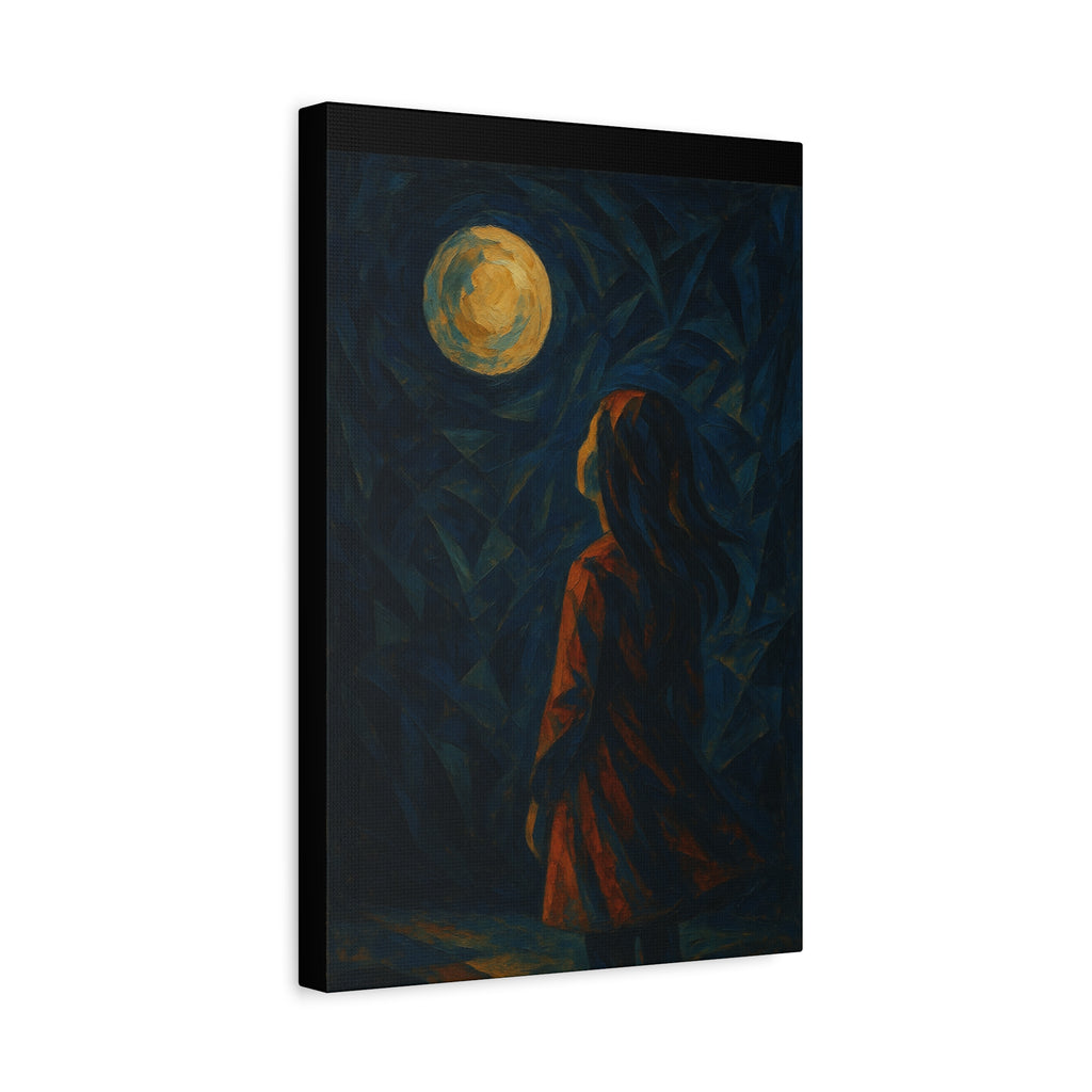 Canvas Wall Art - Serene Nightscape, Inspirational Home Decor, Modern Wall Hanging, Gift for Art Lovers, Bedroom Decor