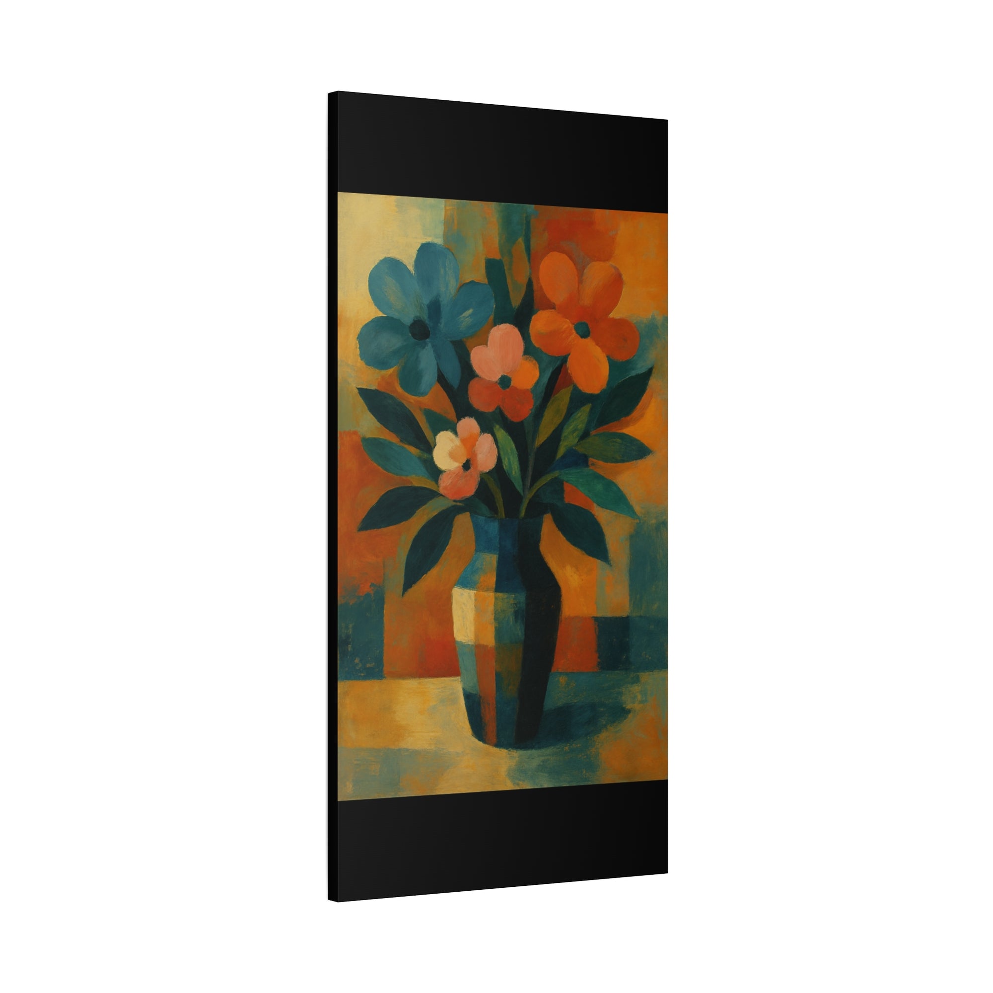 Colorful Floral Wall Art Canvas, Vibrant Home Decor, Flower Painting, Living Room Artwork, Gift for Art Lovers