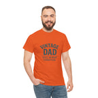“Vintage Dad Still in Mint Condition – Funny Father’s Day Graphic Unisex Heavy Cotton T-Shirt, Retro Dad Gift Tee for Birthday, Father’s Day and other Holidays