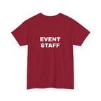 Event Staff Unisex Heavy Cotton Tee - Perfect for Teamwork, Volunteer Events, Festivals, Concerts, Custom Uniforms