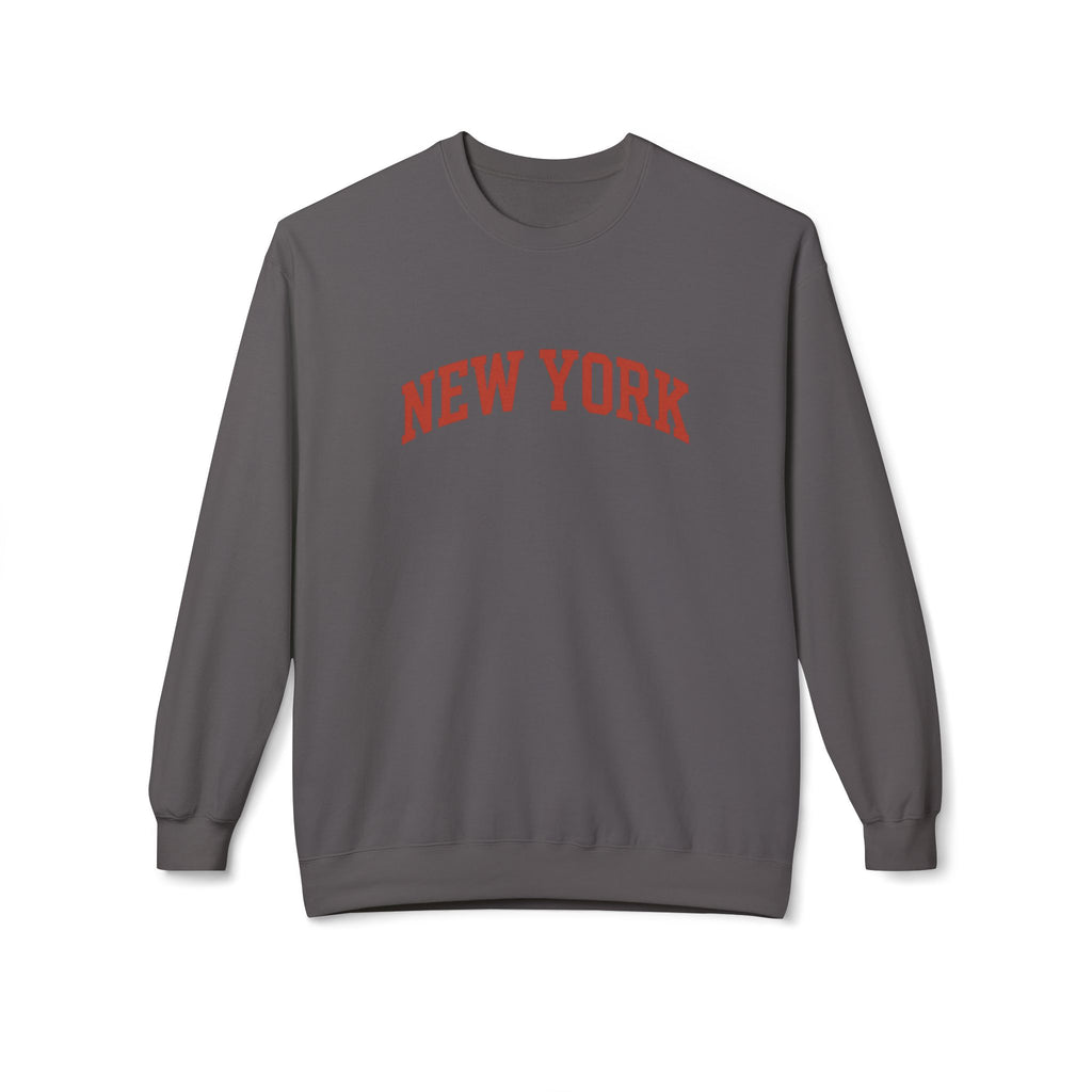 New York Love Unisex Crewneck Sweatshirt, Casual Fleece Sweatshirt, Cozy Streetwear, Gift for NYC Lovers, Fall Fashion, Comfortable Sweater