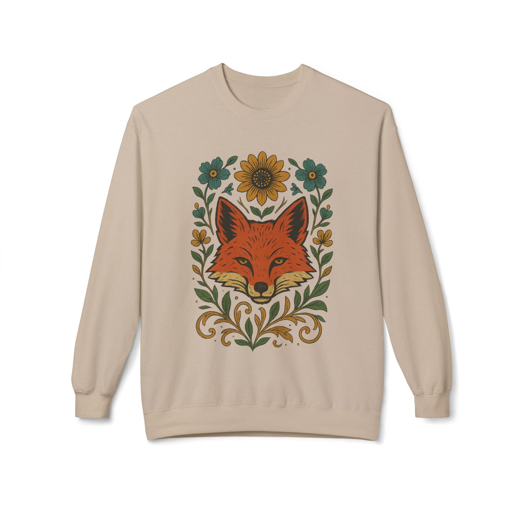 Cozy Fox Sweatshirt - Unisex Midweight Fleece Pullover, Perfect for Fall Layering, Nature Lovers Gift, Cute Animal Apparel, [...]
