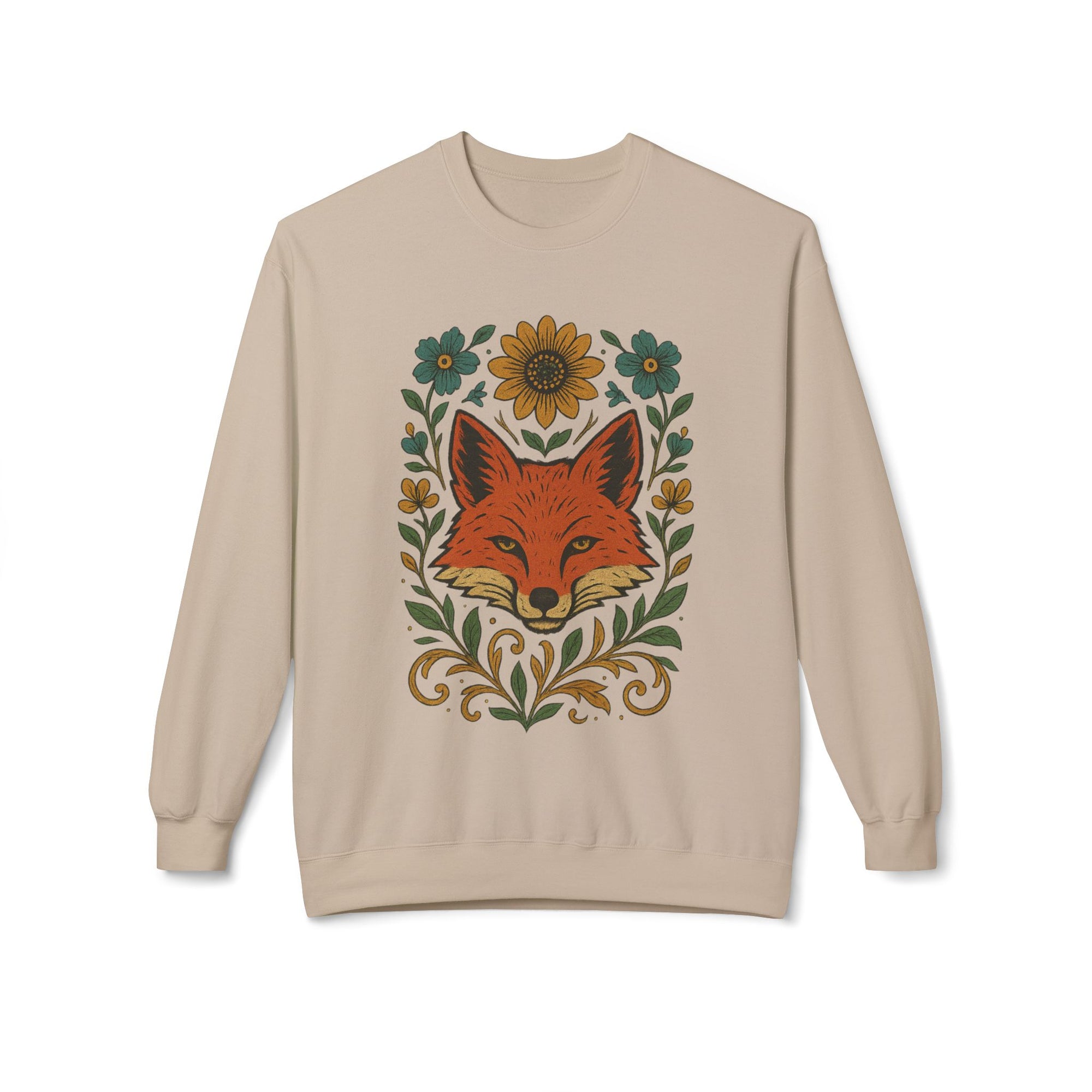 Cozy Fox Sweatshirt - Unisex Midweight Fleece Pullover, Perfect for Fall Layering, Nature Lovers Gift, Cute Animal Apparel, [...]