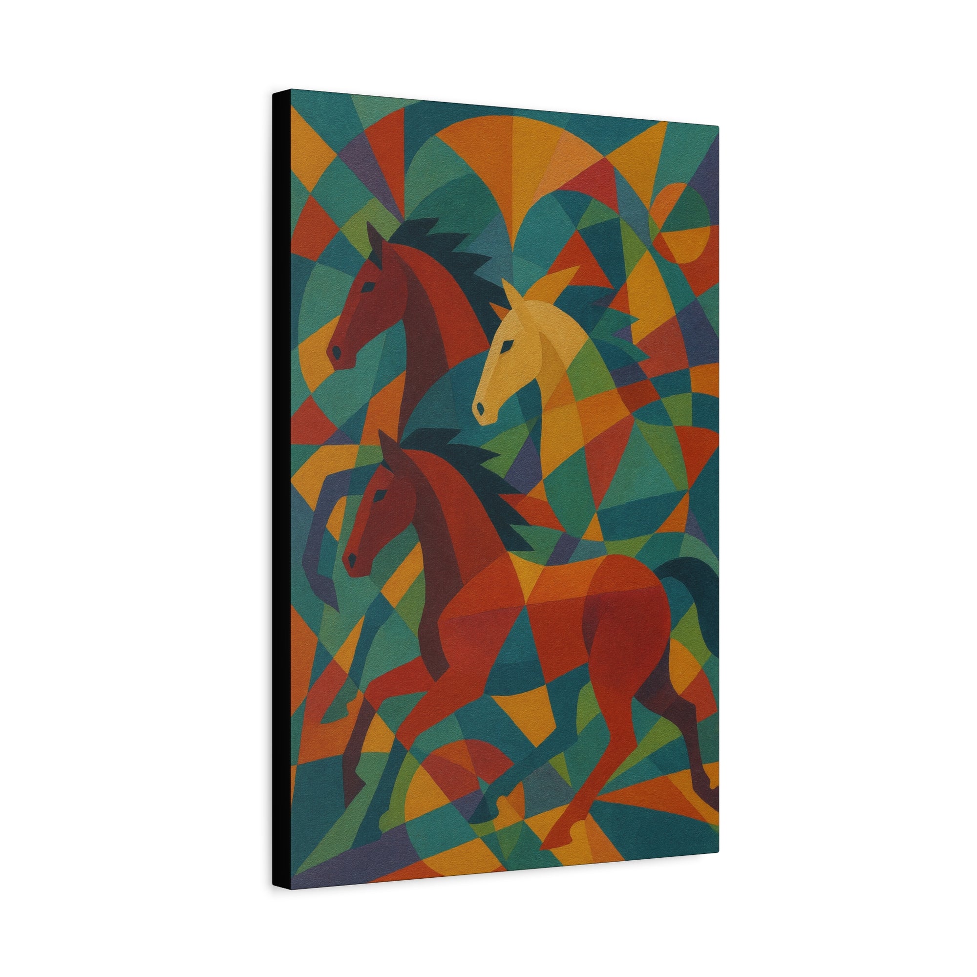 Colorful Horse Art Canvas Print, Vibrant Wall Decor for Horse Lovers, Modern Home Art, Unique Gift for Animal Enthusiasts, Equestrian Decor