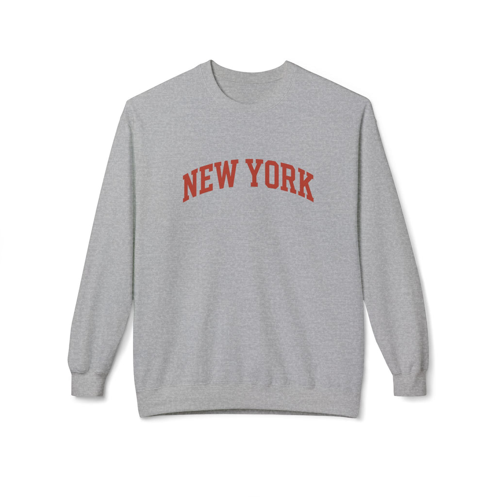 New York Love Unisex Crewneck Sweatshirt, Casual Fleece Sweatshirt, Cozy Streetwear, Gift for NYC Lovers, Fall Fashion, Comfortable Sweater