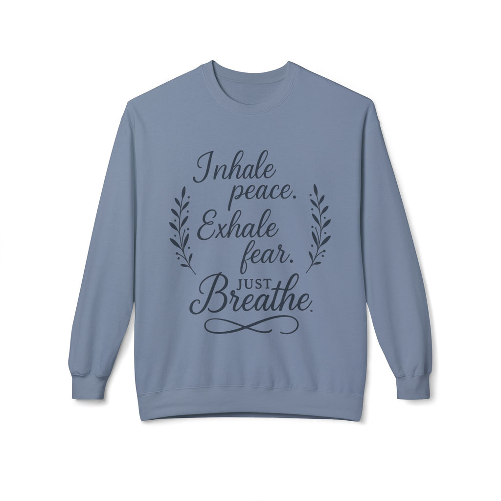 Mindfulness Crewneck Sweatshirt, Cozy Sweatshirt, Inspirational Apparel, Relaxation Gift, Gift for Yogis, Meditation Wear
