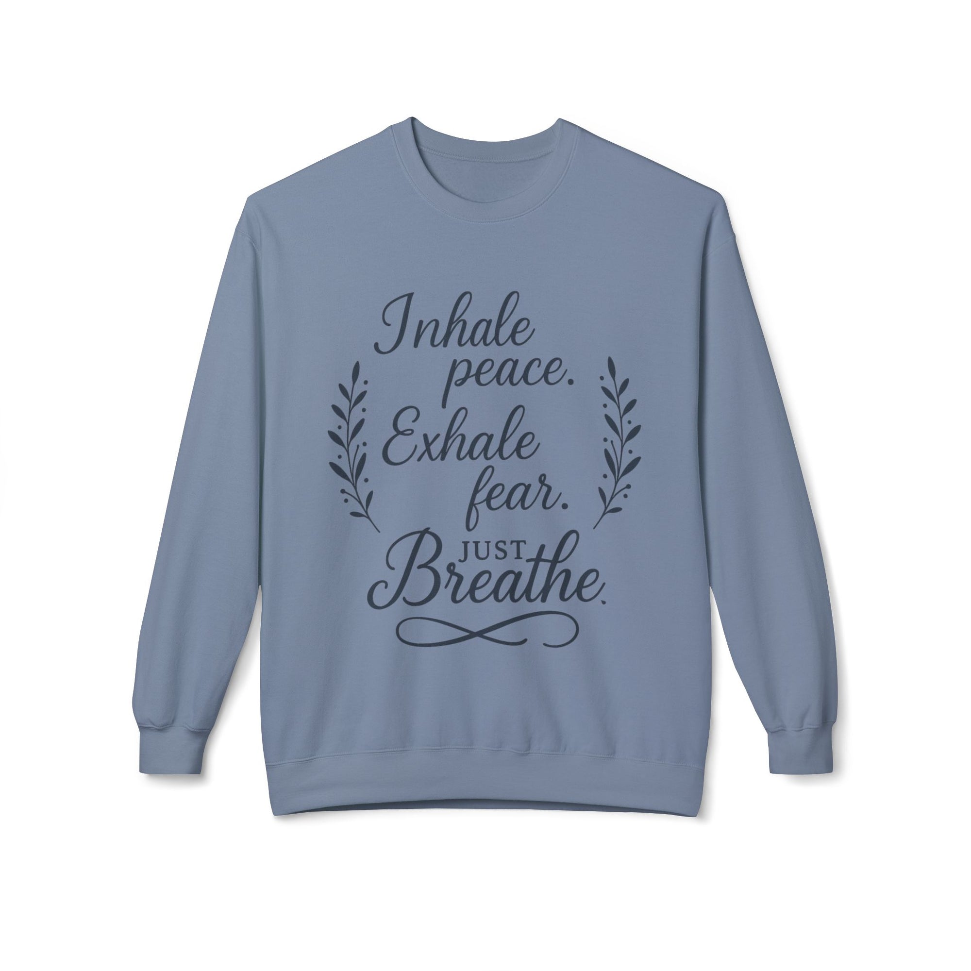 Mindfulness Crewneck Sweatshirt, Cozy Sweatshirt, Inspirational Apparel, Relaxation Gift, Gift for Yogis, Meditation Wear