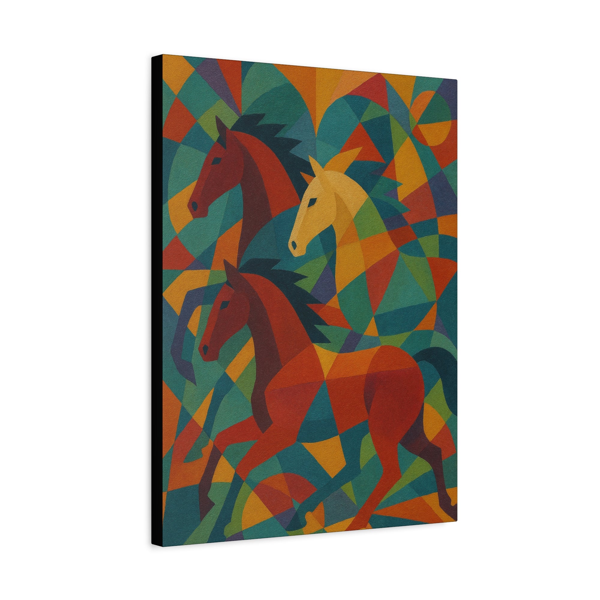 Colorful Horse Art Canvas Print, Vibrant Wall Decor for Horse Lovers, Modern Home Art, Unique Gift for Animal Enthusiasts, Equestrian Decor
