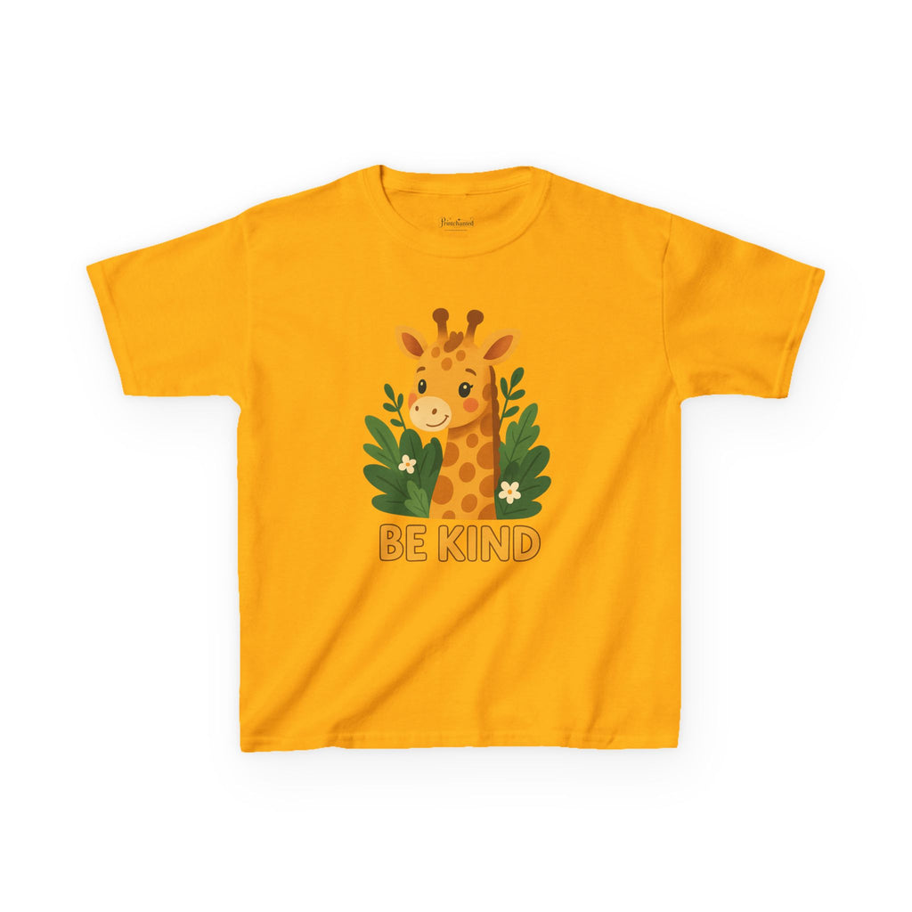 Kids Giraffe Tee - Be Kind T-Shirt, Children's Graphic Tee, Eco-Friendly Cotton Tee, Gift for Kids, Toddler Birthday Shirt