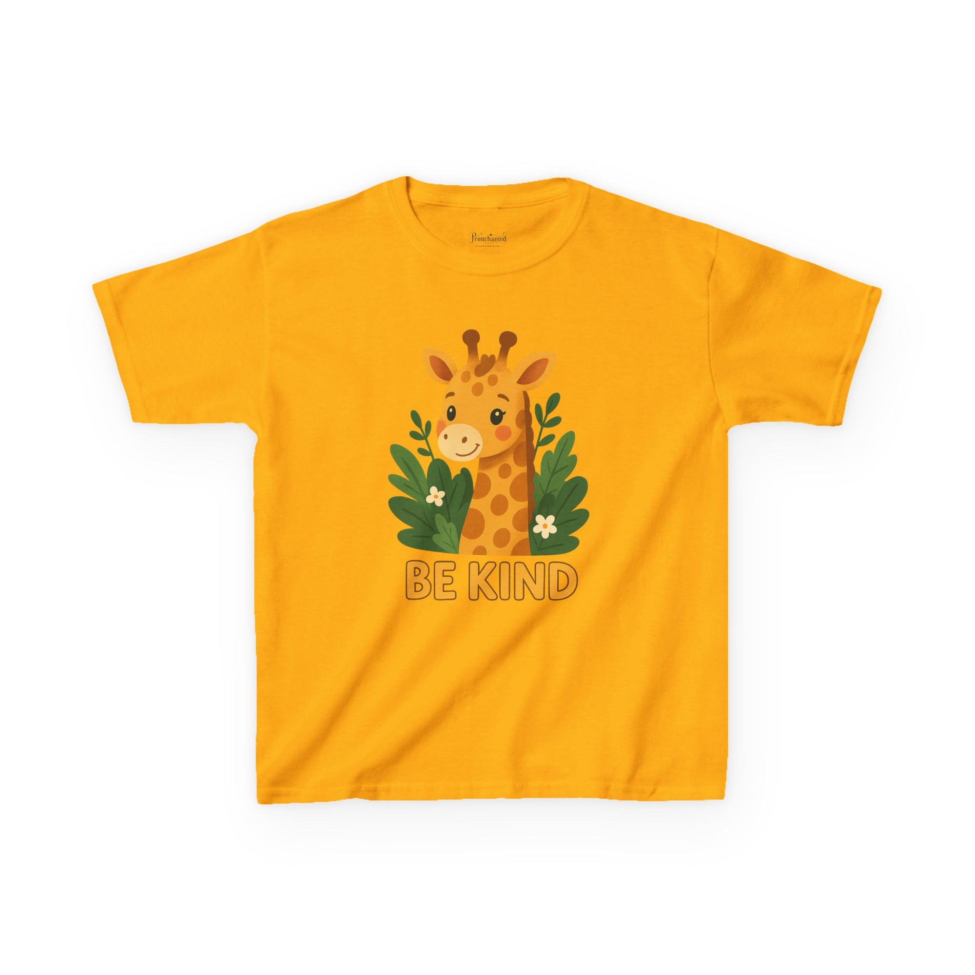 Kids Giraffe Tee - Be Kind T-Shirt, Children's Graphic Tee, Eco-Friendly Cotton Tee, Gift for Kids, Toddler Birthday Shirt