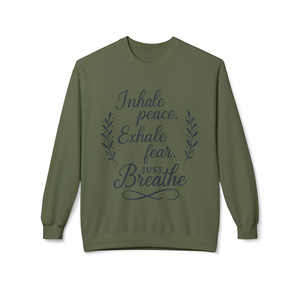 Mindfulness Crewneck Sweatshirt, Cozy Sweatshirt, Inspirational Apparel, Relaxation Gift, Gift for Yogis, Meditation Wear