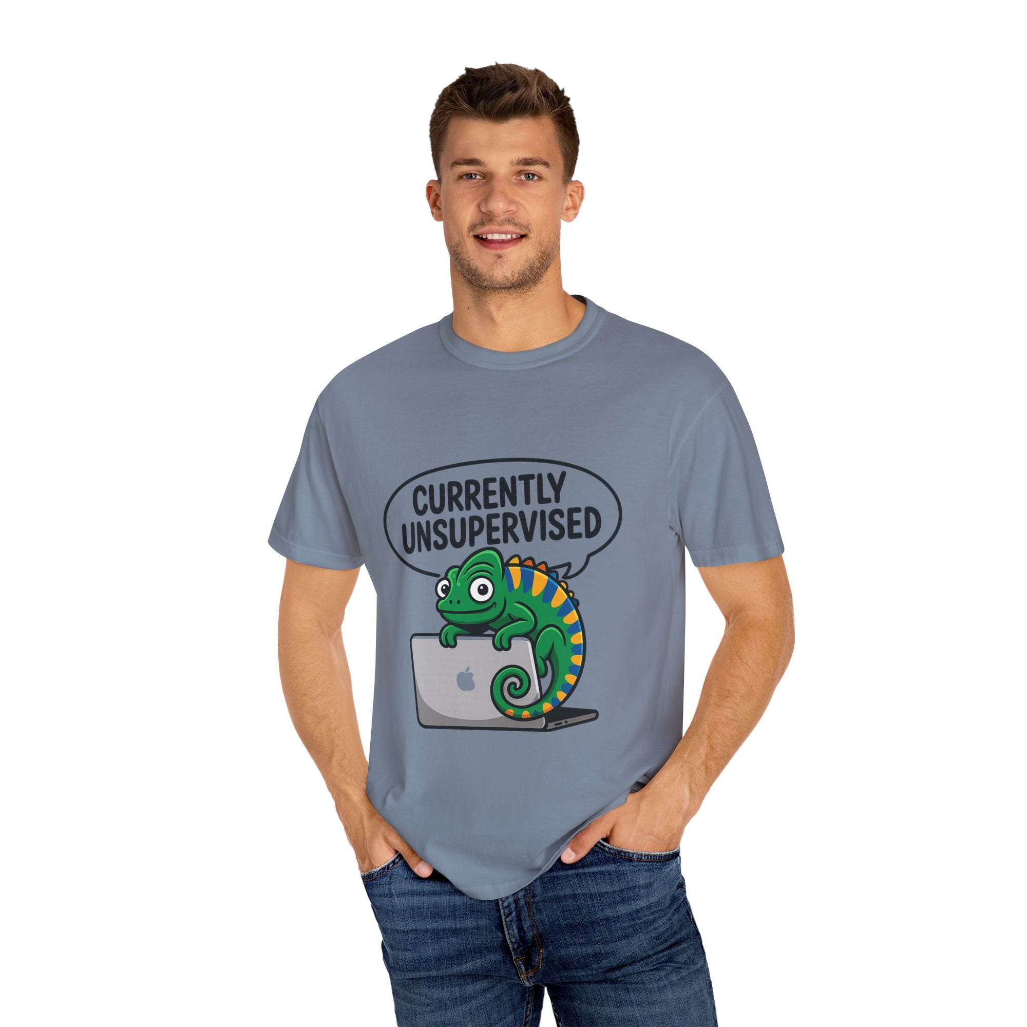 Whimsical Unisex T-Shirt, Currently Unsupervised Shirt, Fun Gift for Teens, Robot Graphic Tee, Casual Everyday Wear