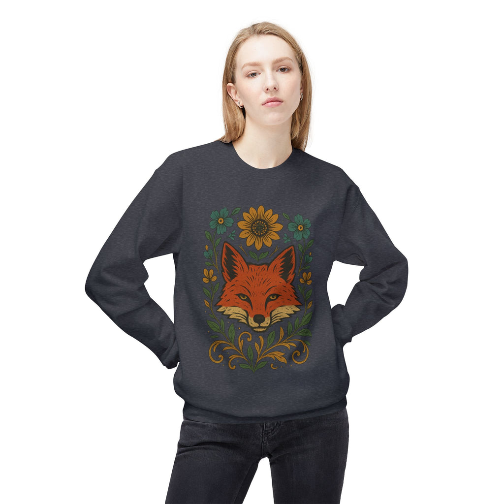 Cozy Fox Sweatshirt - Unisex Midweight Fleece Pullover, Perfect for Fall Layering, Nature Lovers Gift, Cute Animal Apparel, [...]