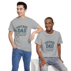 “Vintage Dad Still in Mint Condition – Funny Father’s Day Graphic Unisex Heavy Cotton T-Shirt, Retro Dad Gift Tee for Birthday, Father’s Day and other Holidays