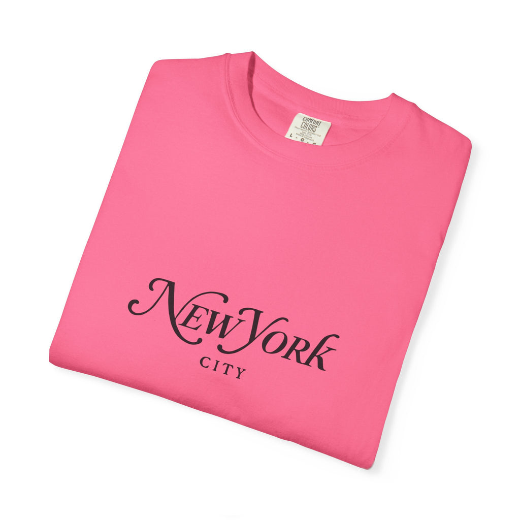 New York City Garment-Dyed Unisex T-Shirt, Trendy NYC Tee, Casual Summer Wear, Gift for Travelers, Urban Fashion