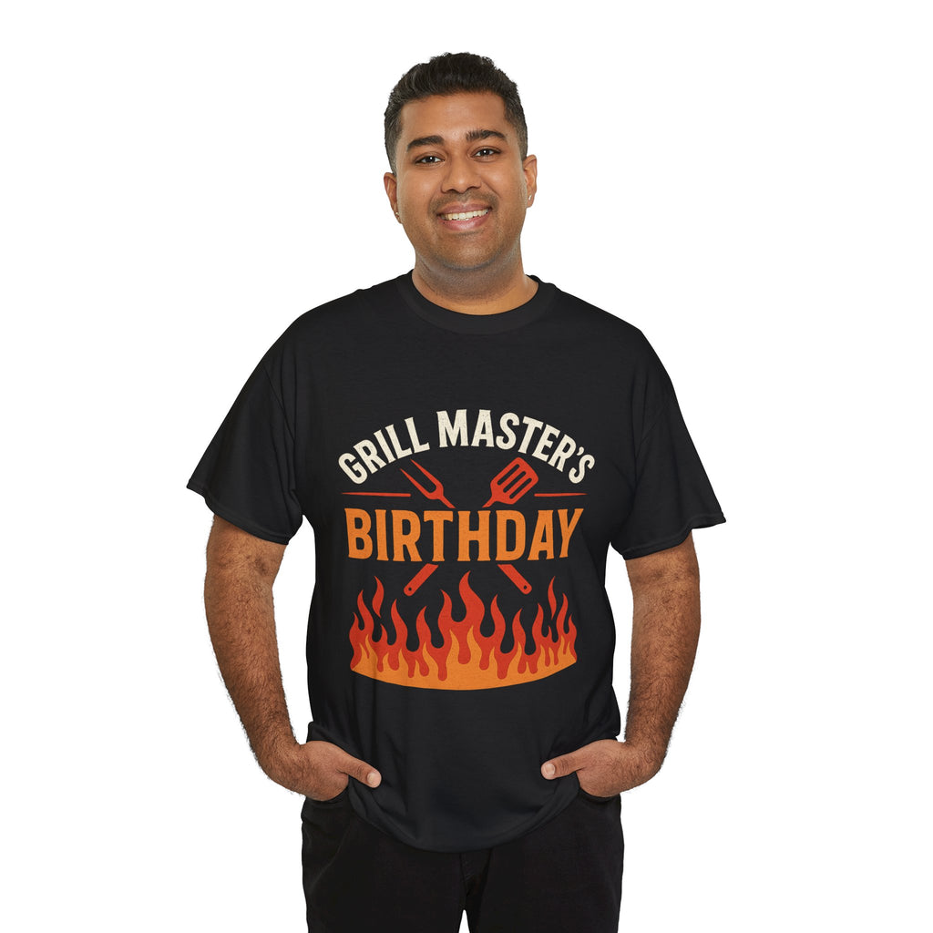 Grill Master's Birthday Tee, Funny BBQ T-Shirt, Gift for Men, Cooking Enthusiasts, Summer Party Apparel