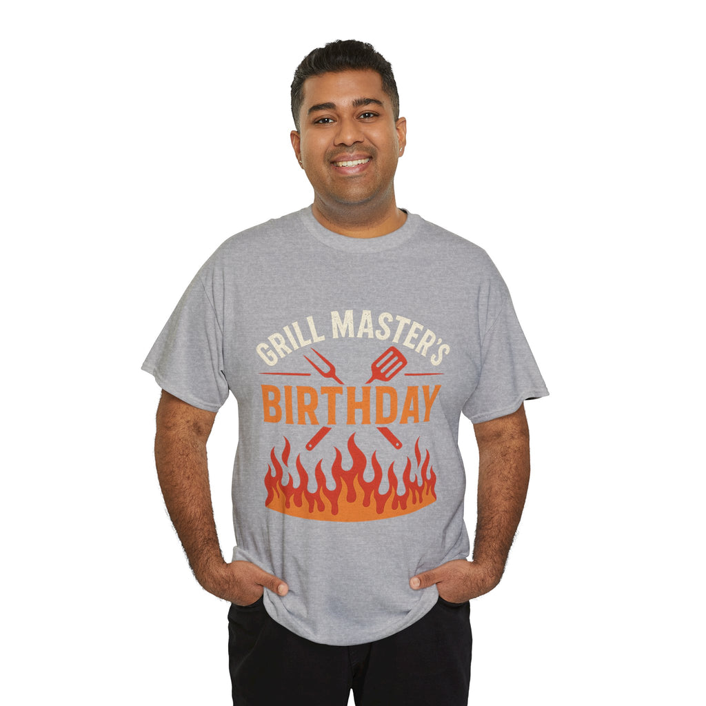 Grill Master's Birthday Tee, Funny BBQ T-Shirt, Gift for Men, Cooking Enthusiasts, Summer Party Apparel