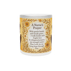 Nurse's Prayer Metallic Mug | Inspirational Gifts for Nurses, Motivational Coffee Cup, Silver/Gold Prayer Mug, Nurses Appreciation Gift