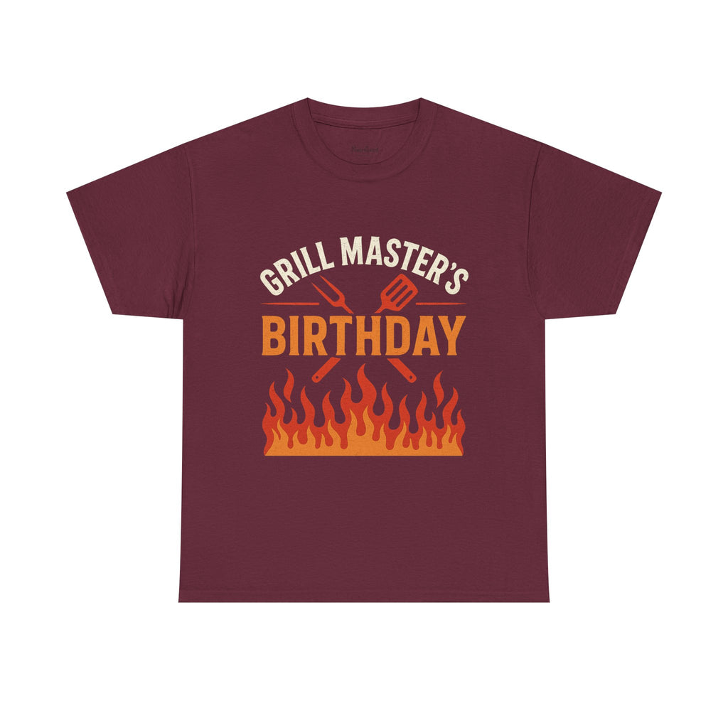 Grill Master's Birthday Tee, Funny BBQ T-Shirt, Gift for Men, Cooking Enthusiasts, Summer Party Apparel