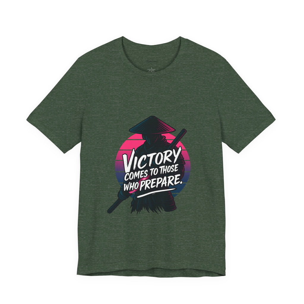 Victory Comes to Those Who Prepare Tee, Motivational T-Shirt, Unisex Graphic Tee, Inspirational Casual Wear, Gift for Gamers and Coaches