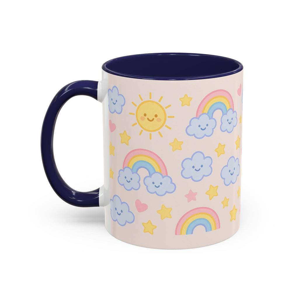 Whimsical Coffee Mug - Rainbow Sunshine Cloud Design, Cute Gift for Kids, Cheerful Home Decor, Perfect for Birthdays, Coffee Lover