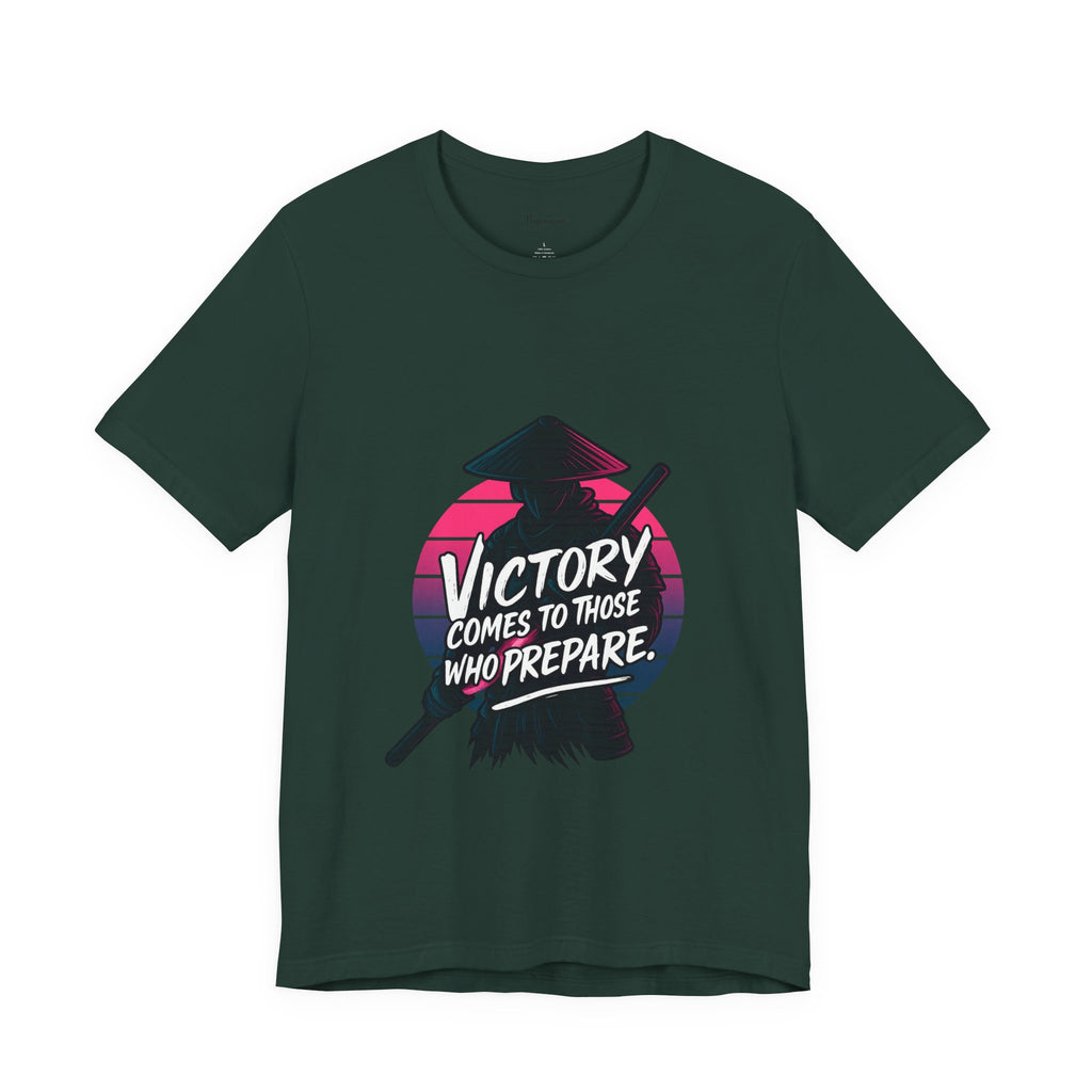 Victory Comes to Those Who Prepare Tee, Motivational T-Shirt, Unisex Graphic Tee, Inspirational Casual Wear, Gift for Gamers and Coaches